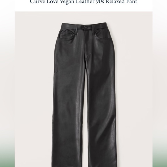 Curve Love Vegan Leather 90s Relaxed Pant - Picture 3 of 7